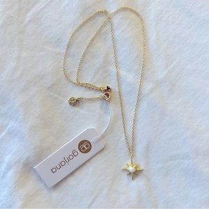 Gorjana North Star Luna Necklace - White Opalite and Gold